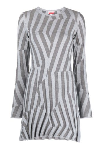 Kenzo geometric knit minidress - Grigio