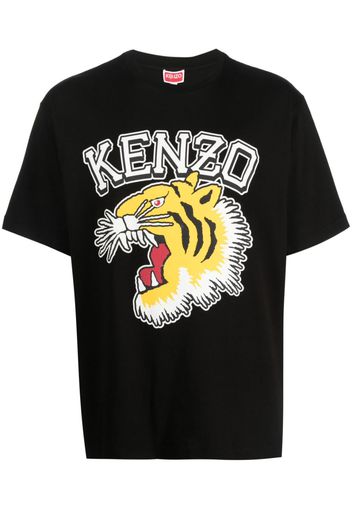 Kenzo tiger-print cotton T-shirt - Nero