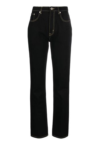 Kenzo logo-patch straight-leg jeans - Nero