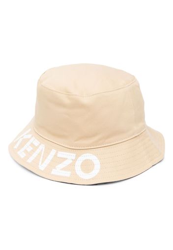 Kenzo Cappello bucket reversibile con stampa - Toni neutri