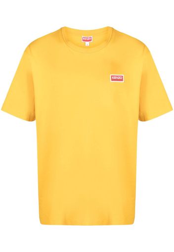 Kenzo logo-patch cotton T-shirt - Giallo