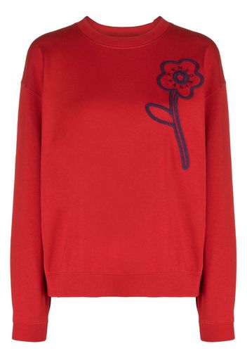 Kenzo Boke Flower embroidered cotton sweatshirt - Rosso