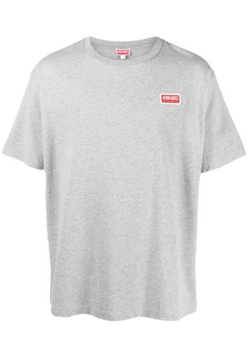 Kenzo logo-patch cotton T-shirt - Grigio