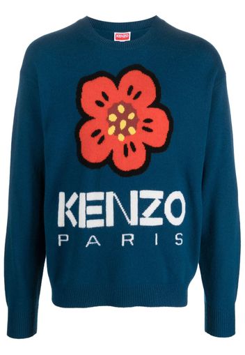 Kenzo Boke Flower intarsia-knit jumper - Blu