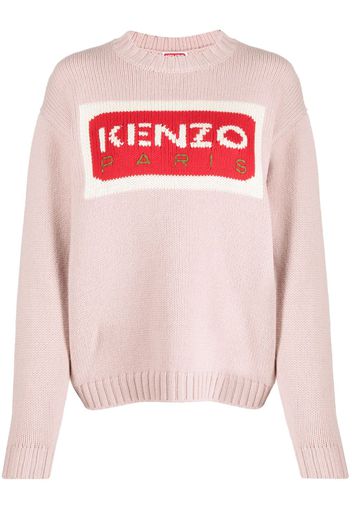 Kenzo Paris logo-intarsia jumper - Rosa