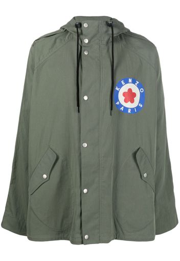 Kenzo Boke Flower-motif parka jacket - Verde