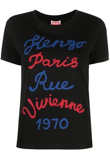 Kenzo slogan-print cotton T-shirt - Nero