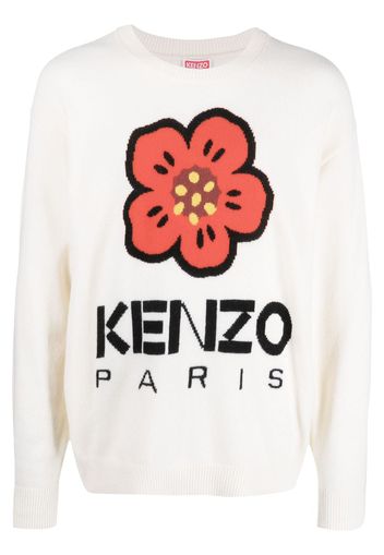 Kenzo Boke Flower intarsia-knit wool jumper - Toni neutri