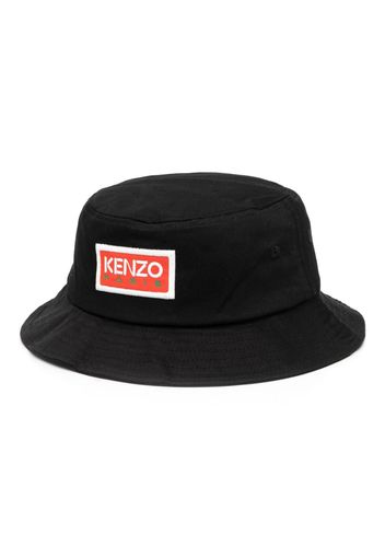 Kenzo logo-embroidered bucket hat - Nero