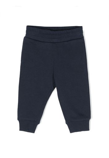 Kenzo Kids logo-patch cotton trousers - Blu