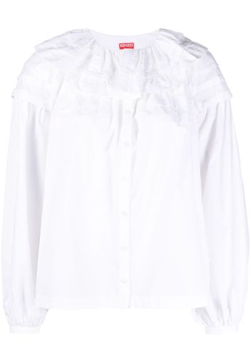 Kenzo Camicia con ruches - Bianco