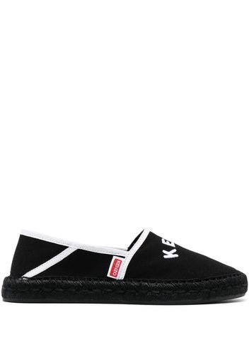 Kenzo logo-embroidered organic-cotton espadrilles - Nero