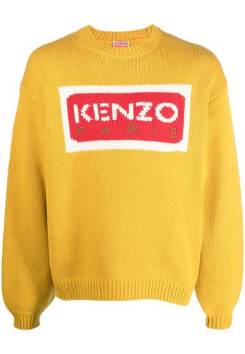 Kenzo intarsia-knit logo knit jumper - Giallo