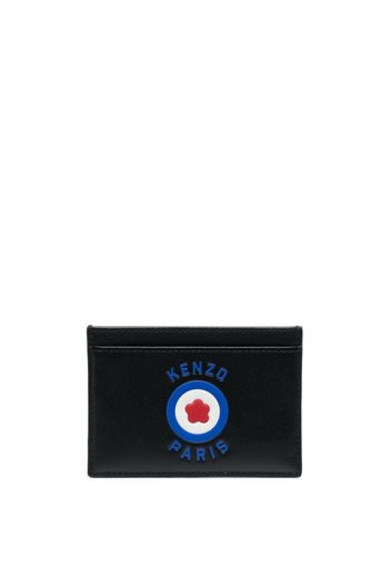 Kenzo Target logo-print leather cardholder - Nero