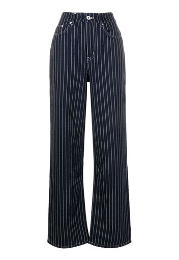 Kenzo stripe-print straight-leg trousers - Blu