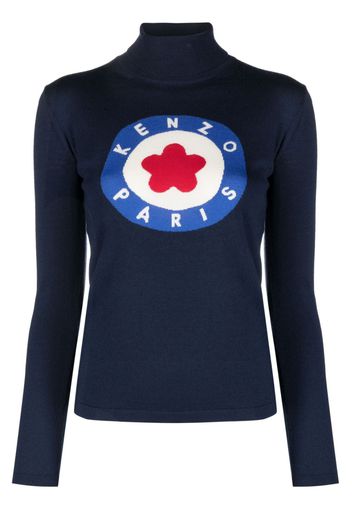 Kenzo intarsia-knit logo jumper - Blu