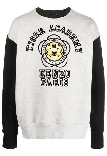 Kenzo logo-print cotton sweatshirt - Grigio