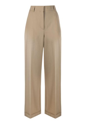 Kenzo high-waisted virgin-wool trousers - Marrone