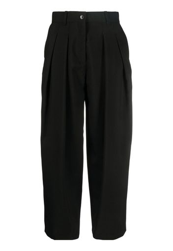 Kenzo pleat-detail cropped trousers - Nero