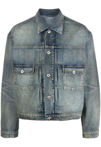 Kenzo panelled button-fastening denim jacket - Blu