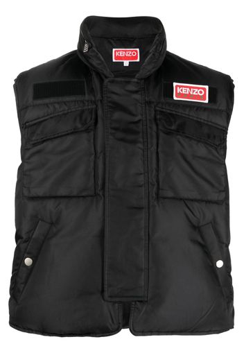 Kenzo logo-patch padded gilet - Nero