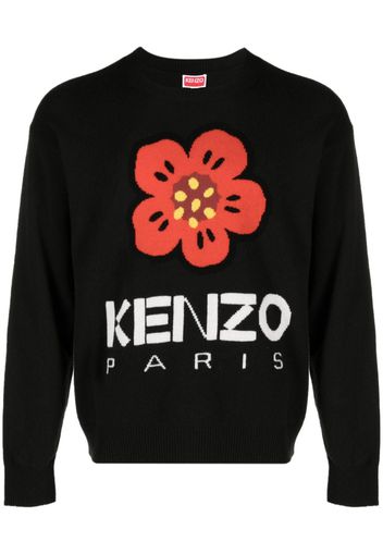 Kenzo Boke Flower-motif wool jumper - Nero