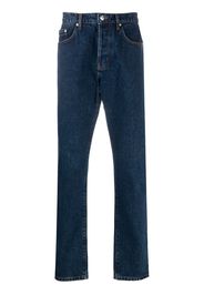 slim fit straight leg jeans