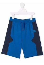 Kenzo Kids Shorts sportivi con design color-block - Blu