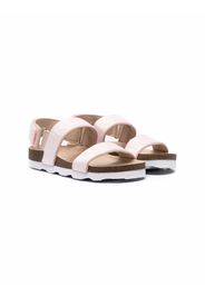 Kenzo Kids Fendi Kids logo-print touch-strap sandals - Marrone - Rosa