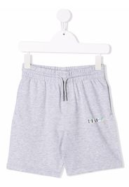 Kenzo Kids logo-embellished jersey shorts - Grigio