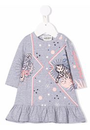 Kenzo Kids logo-print long-sleeved dress - Grigio