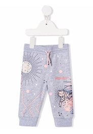 Kenzo Kids logo tracksuit bottoms - Grigio