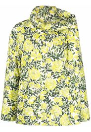 Kenzo floral-print spread-collar padded jacket - Verde