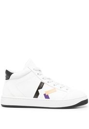 Kenzo logo-print calf leather sneakers - Bianco