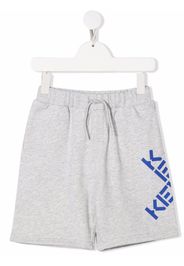 Kenzo Kids logo-print shorts - Grigio