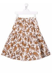 Kenzo Kids all-over tiger-print skirt - Rosa