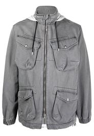 Kenzo zip-up hooded jacket - Grigio