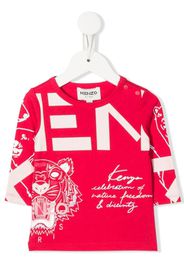 Kenzo Kids logo-print organic cotton T-shirt - Rosa