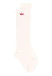 Kenzo logo-patch cotton-blend socks - Toni neutri