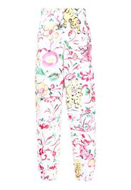 Kenzo Pantaloni sportivi Akae Ink con stampa - Rosa