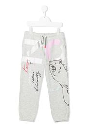 Kenzo Kids logo-print track-pants - Grigio