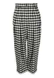 Kenzo checkerboard-print culotte-length trousers - Nero