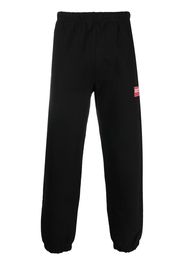 Kenzo logo-patch cotton track pants - Nero