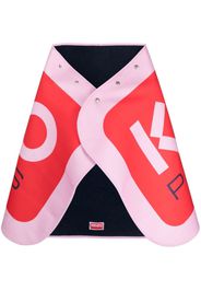 Kenzo logo-print detail cape scarf - Rosa