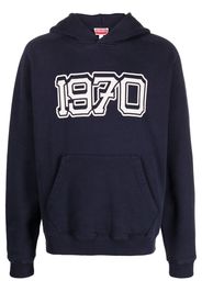 Kenzo 1970-print detail hoodie - Blu