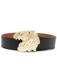 Kenzo tiger-buckle leather belt - Nero