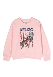 Kenzo Kids 'Bamboo' cotton sweatshirt - Rosa