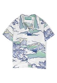 Kenzo Kids Camicia con stampa grafica - Bianco
