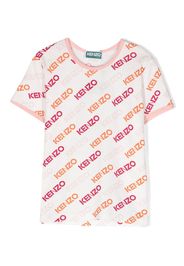 Kenzo Kids logo-print short-sleeved T-shirt - Bianco