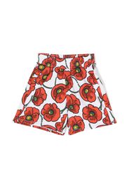 Kenzo Kids floral-print shorts - Bianco